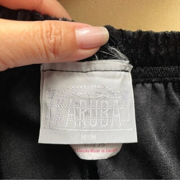 Vintage Black Crushed Velvet Maxi Long Skirt - Medium - Picture 4 of 7